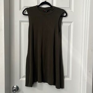 Forest green comfy soft turtleneck dress